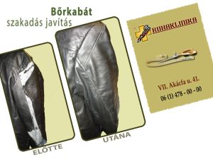 Bőrdzseki, bőrkabát javítás, alakítás, méretre igazítás Bőrdzseki, bőrkabát javítás, alakítás, méretre igazítás